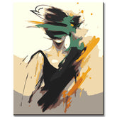 Beautiful woman - painting by numbers